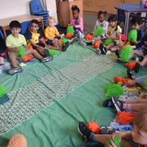 children sat in a circle