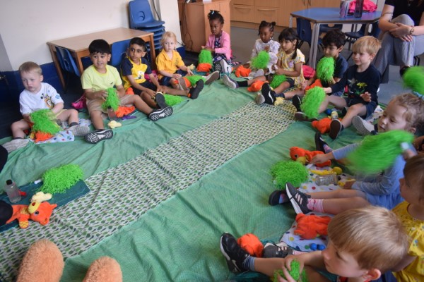 children sat in a circle