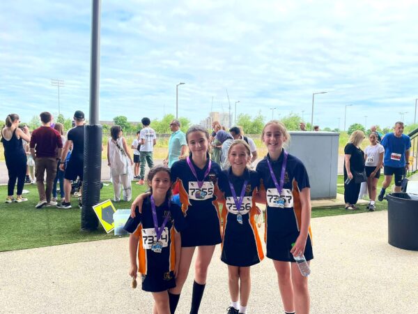 girls with medals