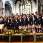 group of students singing