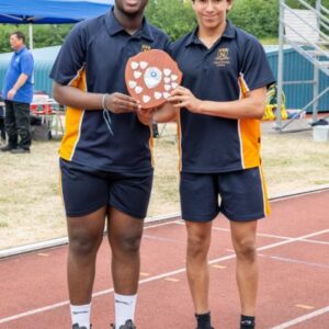 Students with winning silverware