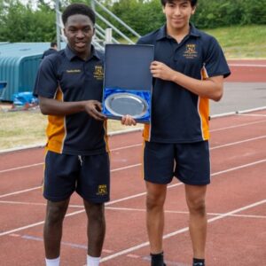 Students with winning silverware