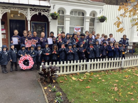 Students in Remembrance service