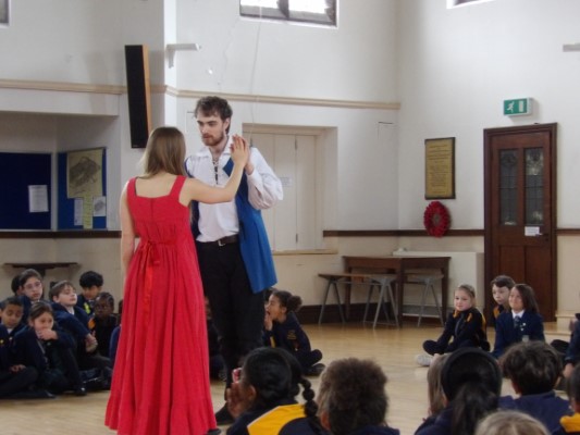 man and woman dancing