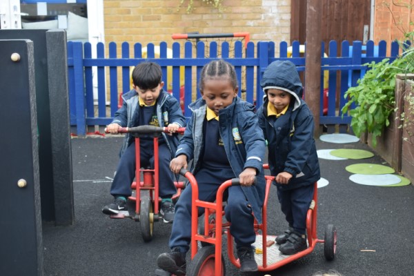 children on bikes