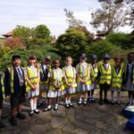 students in hi vis