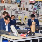 students relaxing in class